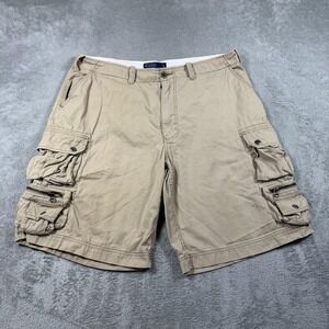 VINTAGE Polo Ralph Lauren Cargo Shorts Men 36 Beige Military Utility Paratrooper